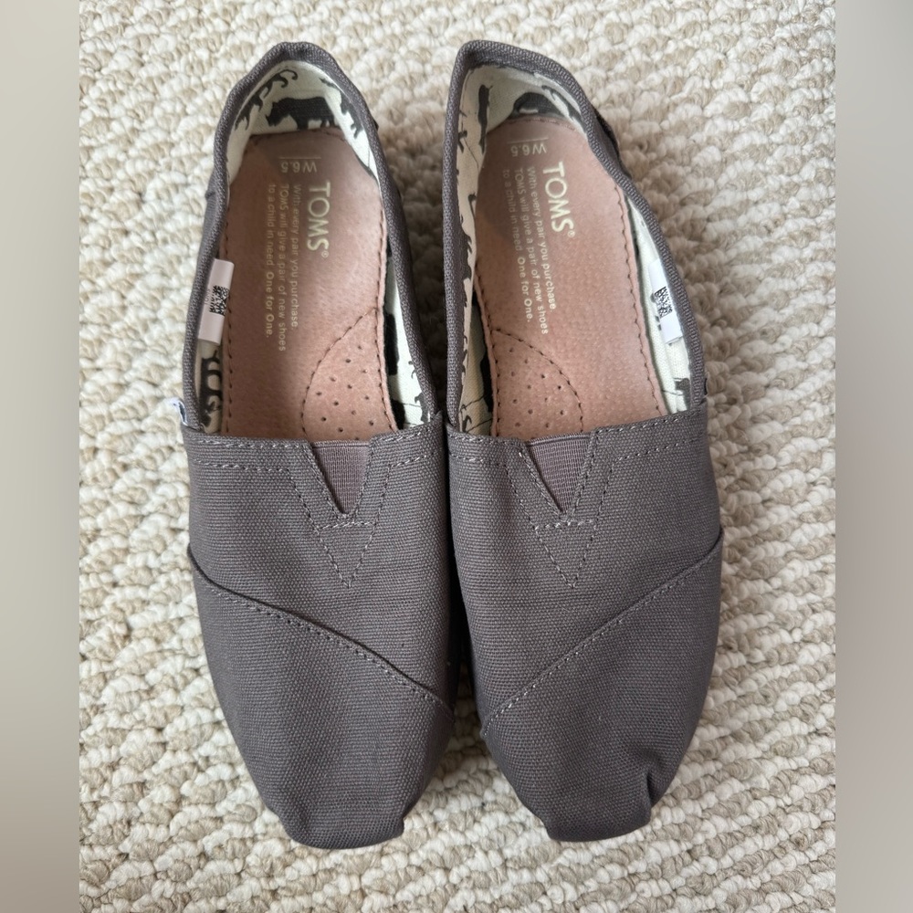 Tom’s Canvas Ash Sz 6.5